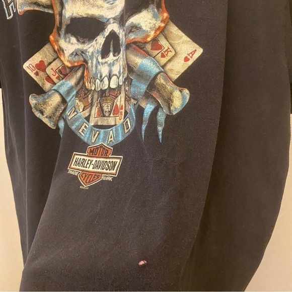 Harley-Davidson Las Vegas T Shirt Skulls 2015 Gambling Biker Motorcycle Mens 2XL - Picture 3 of 10